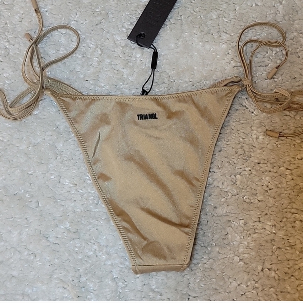 NEW TRIANGL bronze/gold Swim Bikini Bottoms Size S - Picture 3 of 10